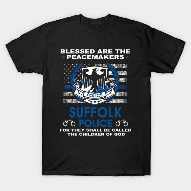 Suffolk Police  – Blessed Are The PeaceMakers T-Shirt by tadcoy